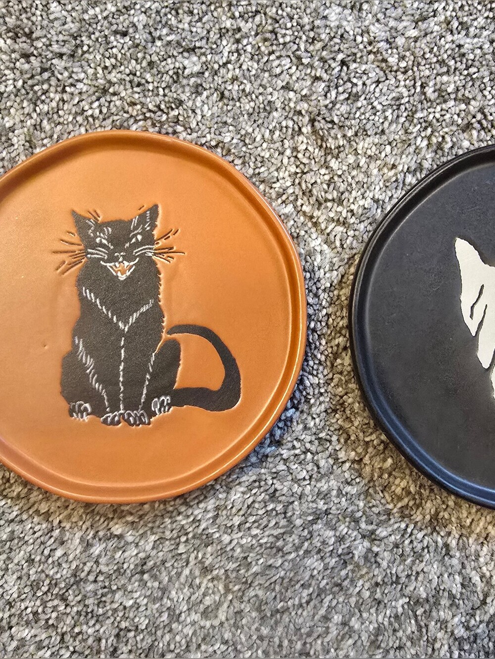 Threshold Halloween Cat & Ghost Accent Plates - Orange, Black, White